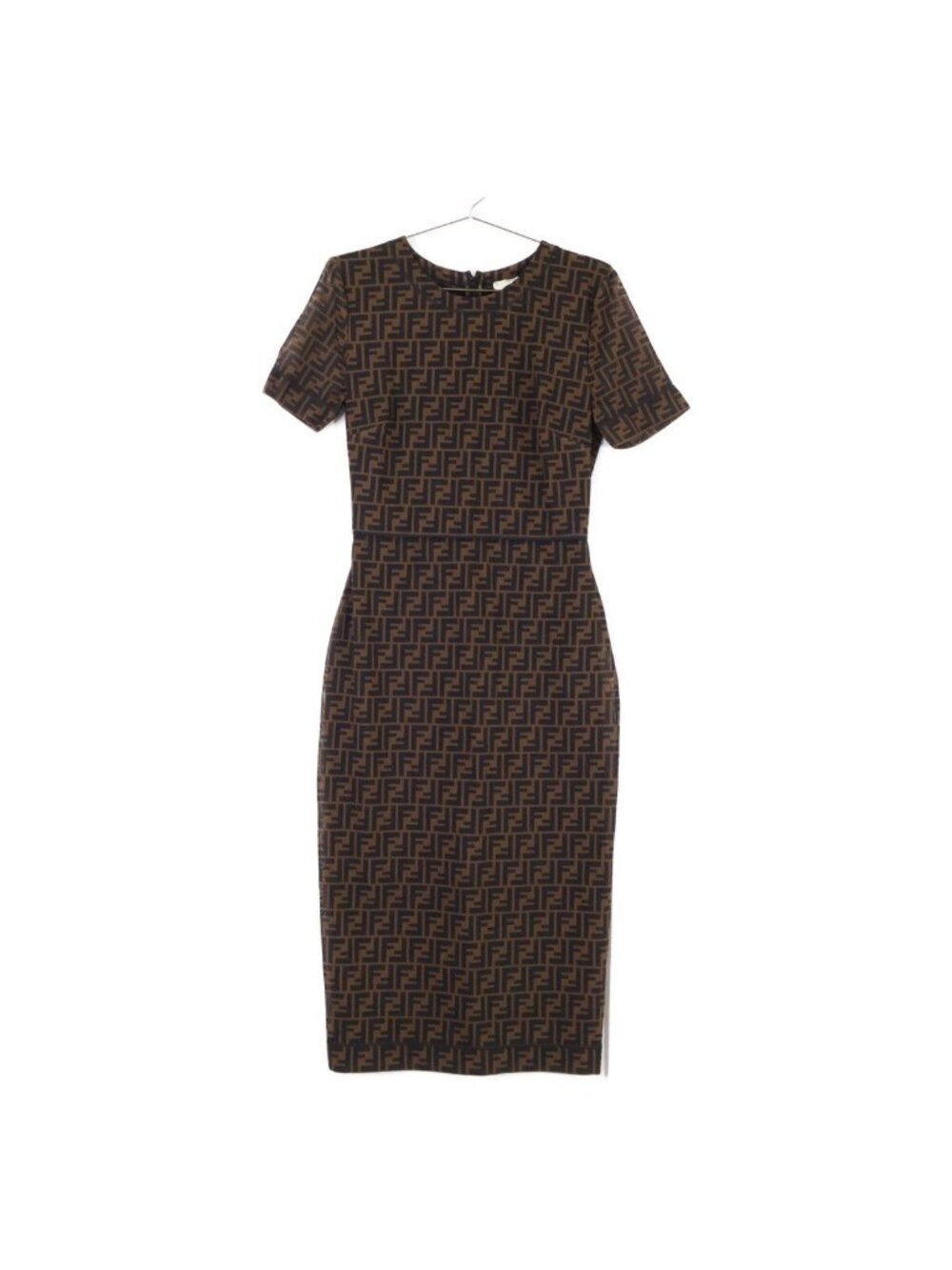 Fendi FF Zucca Pattern Short Sleeve Dress 40